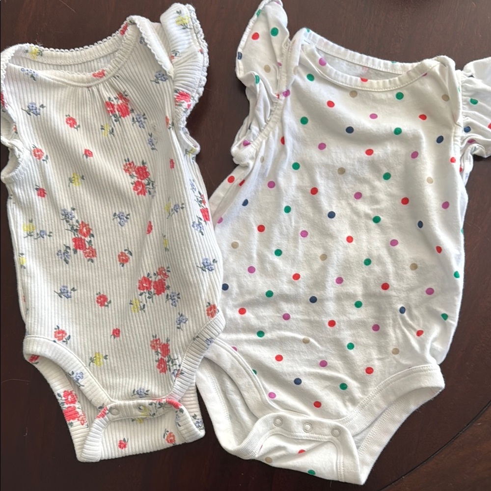 GAP Kids Bodysuits - Floral and Multicolor Dots